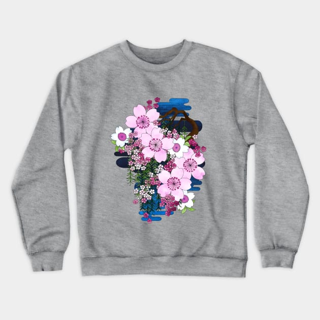 Sakura Crewneck Sweatshirt by iheartsendai